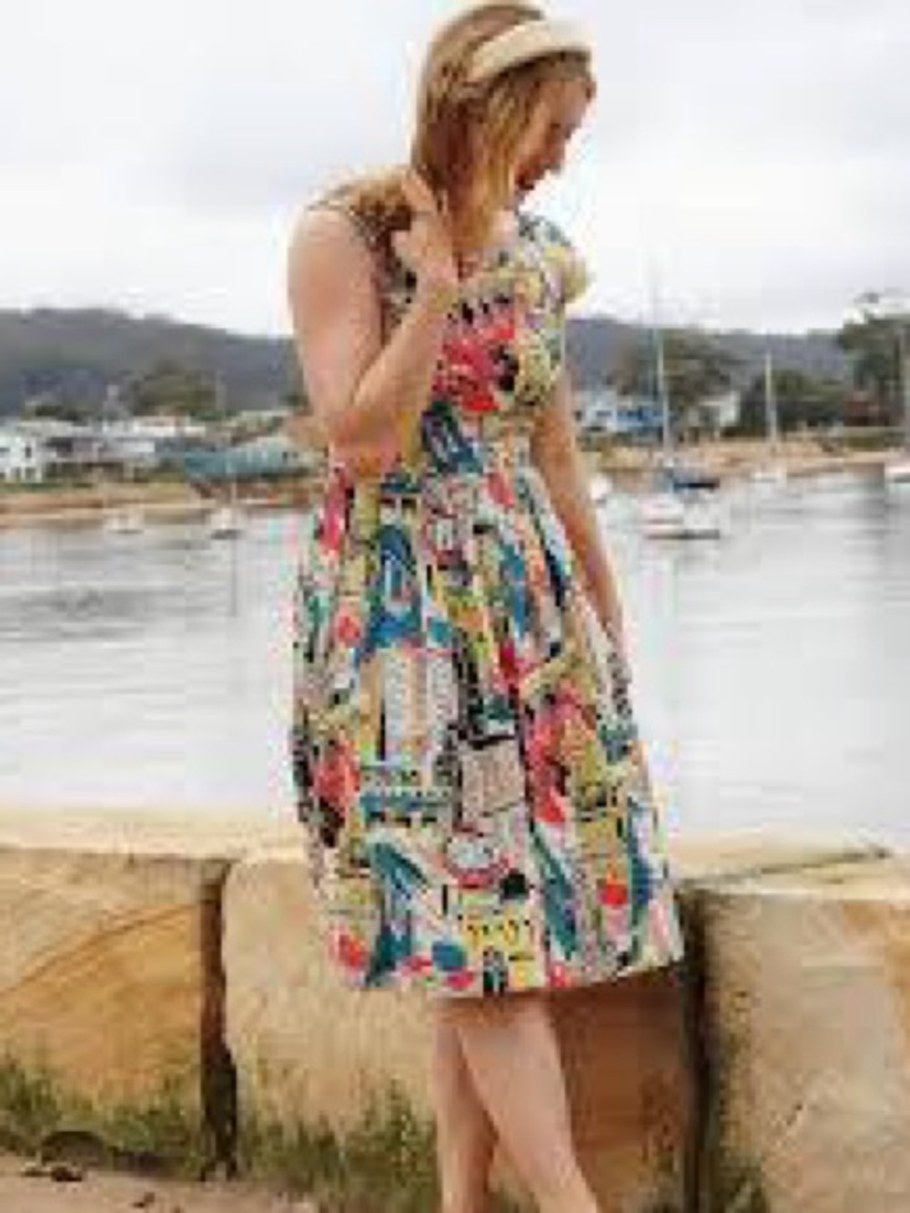 Emily and Fin Claudia City Sights Cotton Dress Medium